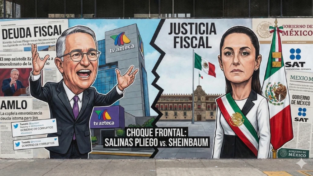 ¡Escándalo Fiscal y Político! Sheinbaum Niega 'Persecución' a Salinas Pliego Mientras el SAT Activa Cobro de Deuda Multimillonaria
