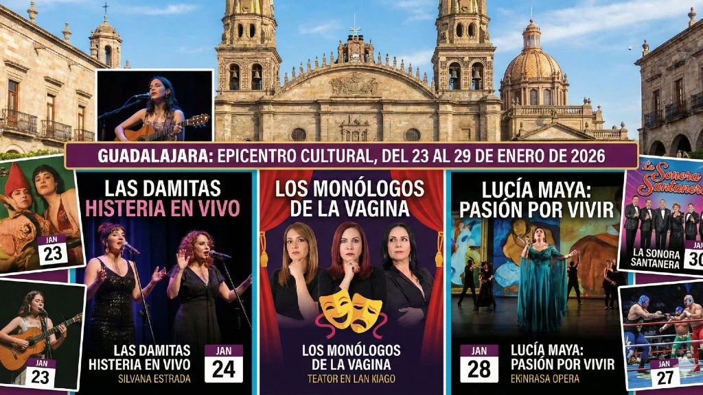 Guadalajara Brilla con una Semana Estelar de Teatro, Música y Comedia: 'Las Damitas Histeria', 'Los Monólogos de la Vagina' y Homenaje a Lucía Maya del 23 al 29 de Enero
