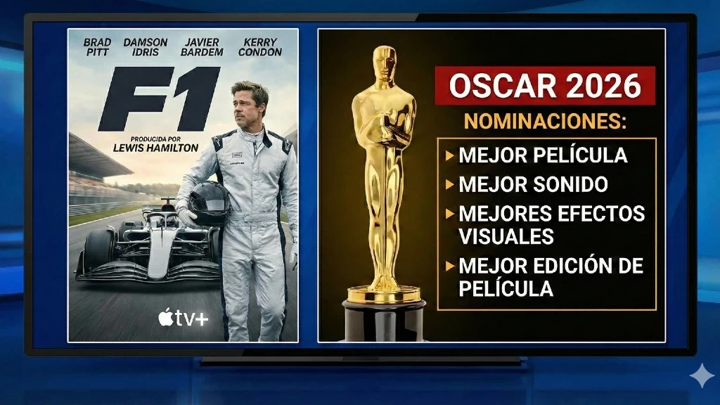 ¡Histórico! 'F1', la película de Brad Pitt, acelera hacia los Oscar 2026 con 4 nominaciones: ¿Dónde verla ya?