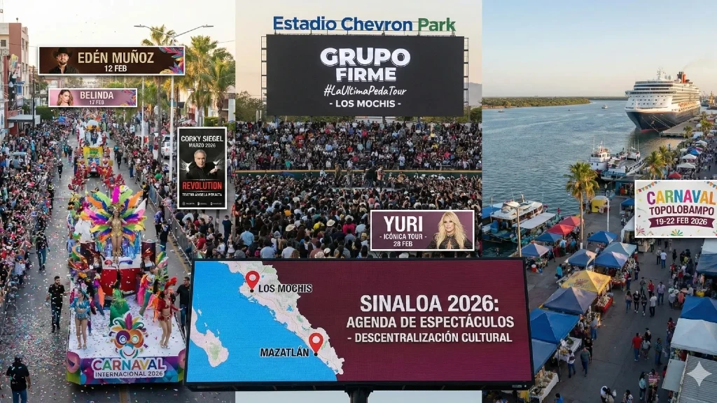 Sinaloa Brilla: Mazatlán y Los Mochis Deslumbran con Agenda de Espectáculos 2026