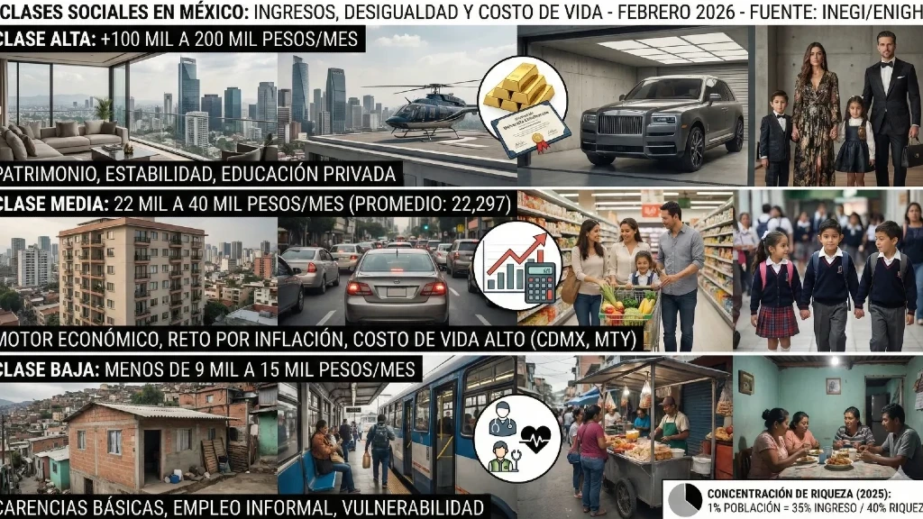 Clases Sociales en México 2026: ¿Cuánto Debes Ganar para Ser Clase Media y Cómo Impacta el Costo de Vida en Ciudades Clave?