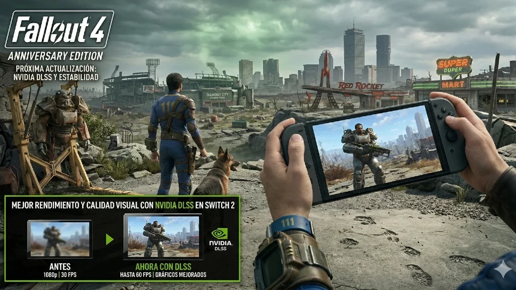 ¡Impacto en el Yermo! Fallout 4: Anniversary Edition en Switch 2 Recibirá DLSS y Mejoras Cruciales de Estabilidad