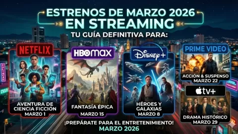Estrenos de Marzo 2026 en Streaming: Tu Guía Definitiva para Netflix, HBO Max, Disney+, Prime Video y Apple TV+