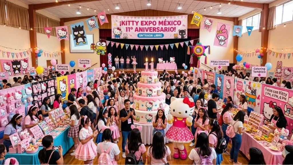 ¡La Kitty Expo México 2026 llega a Azcapotzalco! Celebración Kawaii GRATUITA con Kitty, pastel y sorpresas para toda la familia