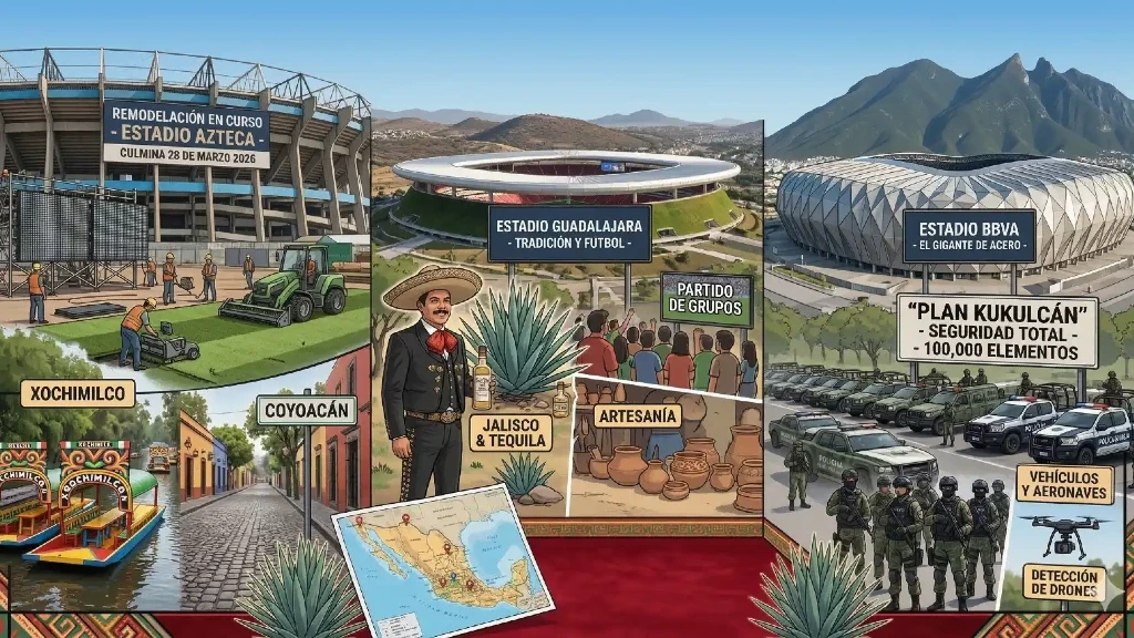 México alista sus joyas mundialistas: CDMX, Guadalajara y Monterrey brillan rumbo al Mundial 2026