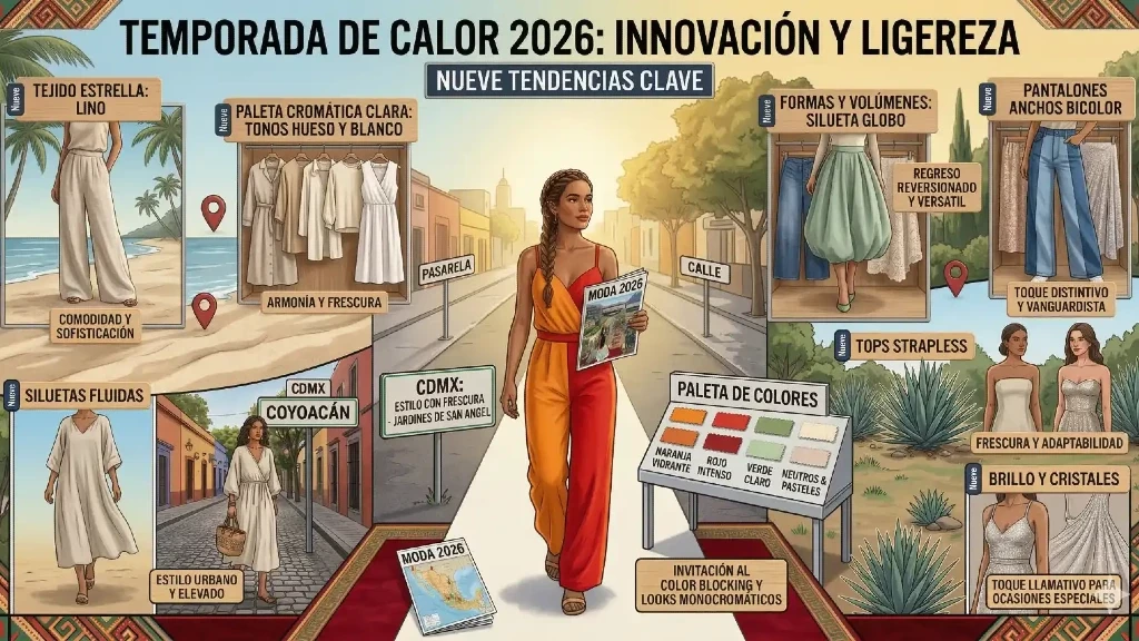 Descubre las Nueve Tendencias Clave que Dominarán la Moda de Calor 2026: Experimentación, Lino y Elegancia Fluida Redefinen el Estilo Global y en México